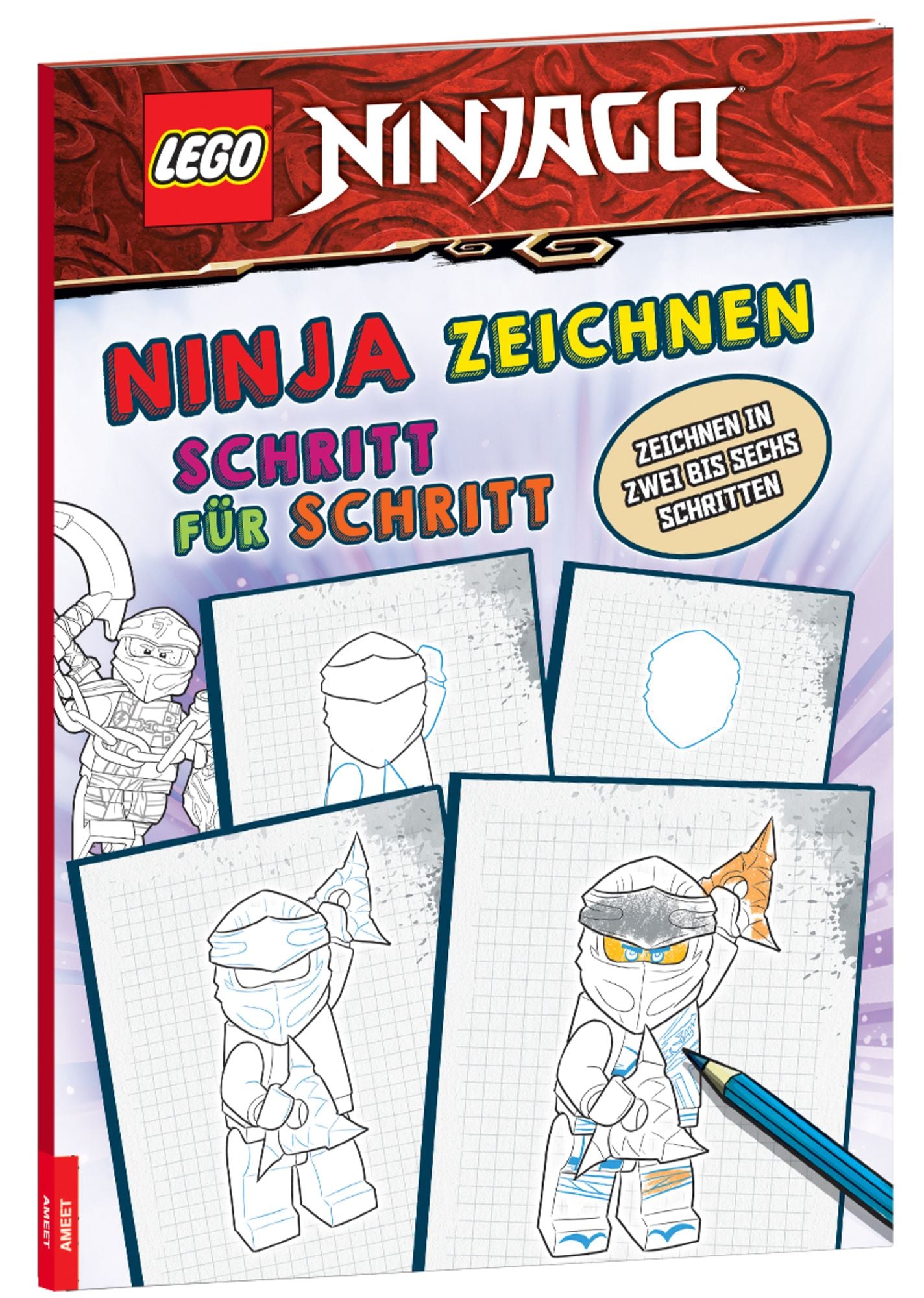 lego figuren zeichnen Ninjago Coloring Pages LEGO® NINJAGO® Ninja Zeichnen Schritt Für