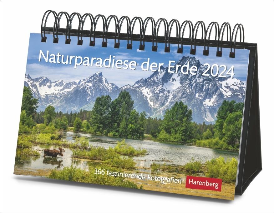 'Naturparadiese der Erde Premiumkalender. Foto-Tischkalender 2025 mit 