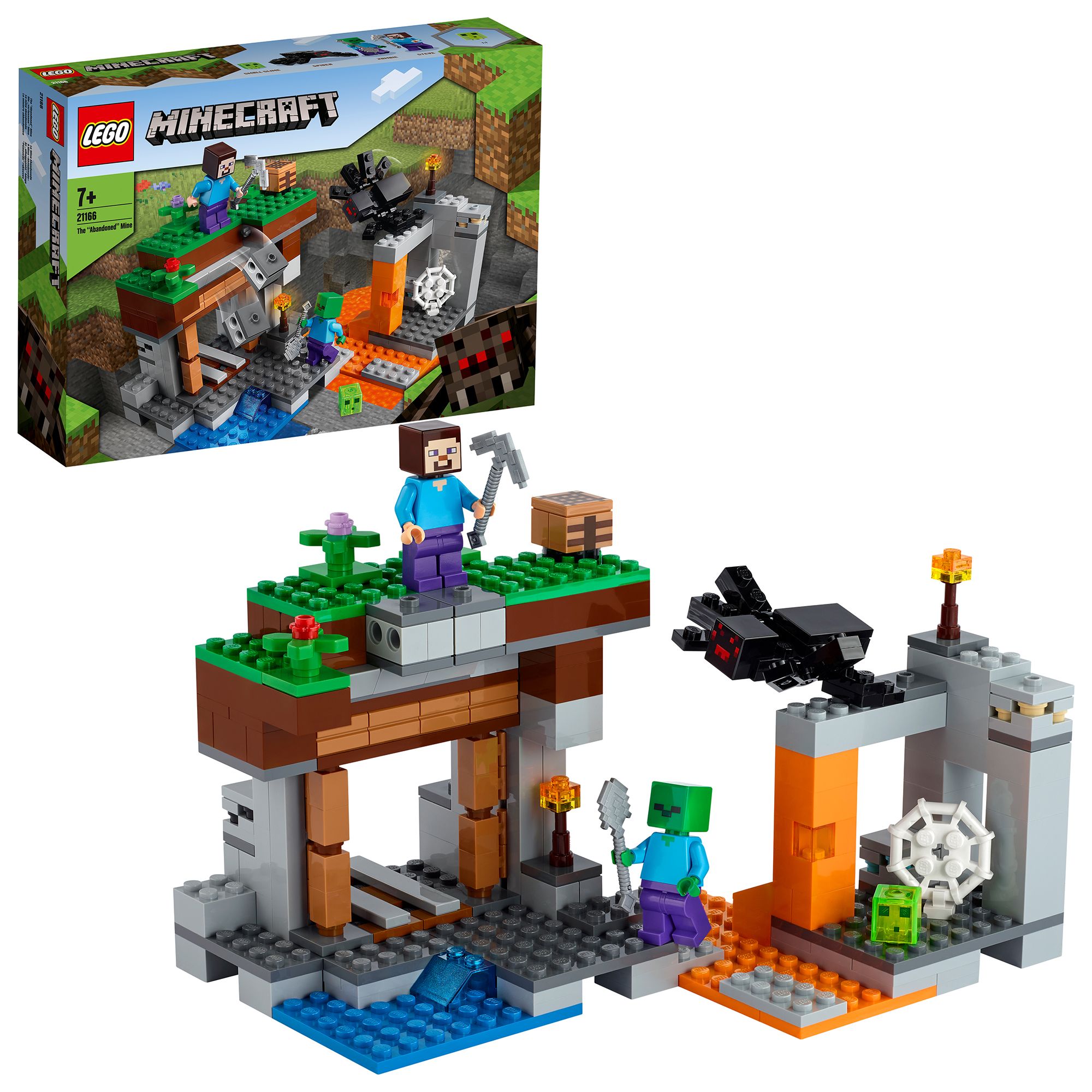 LEGO Minecraft 21166 Die verlassene Mine mit Spielwaren Figuren\' kaufen Set, Zombiehöhle 