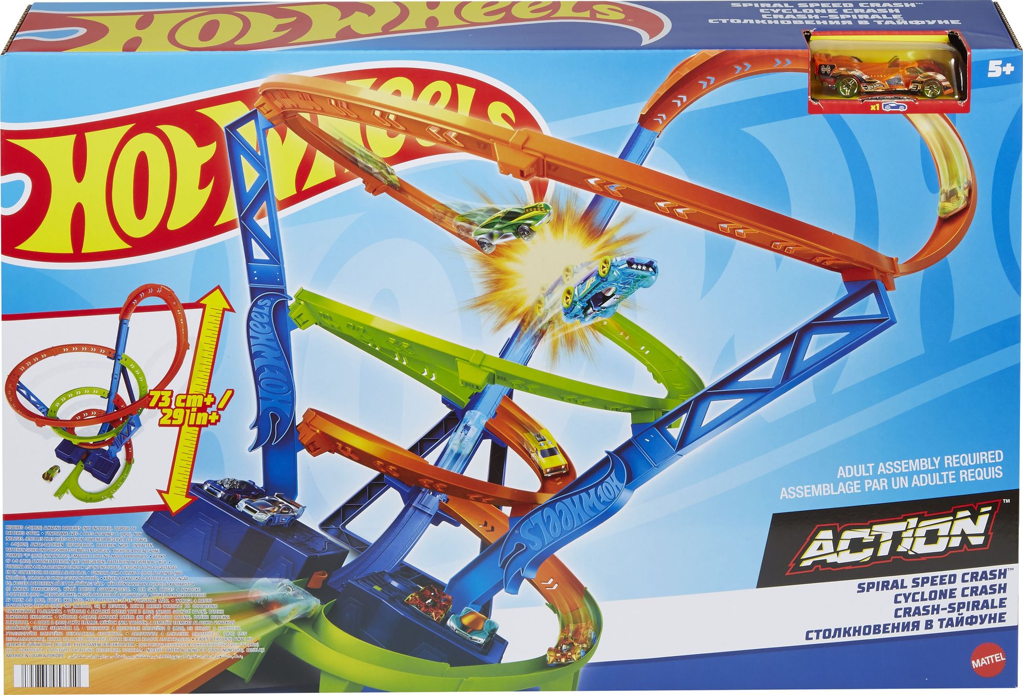 Auto-Rennbahn Crash Wheels 1 Spielwaren kaufen \'Hot Spirale - - Trackset, inkl. Spielzeugauto\'