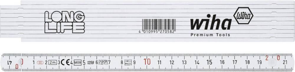 Wiha Zollstock , 2 M, Metrische Skala, 10 Glieder - VACMTS Wiha Zollstock , 2 M, Metrische Skala, 10 Glieder - VACMTS
