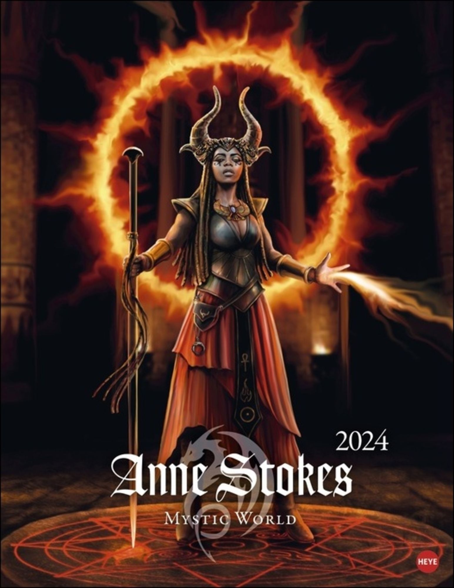 'Anne Stokes Mystic World Posterkalender 2024. Mystische Wesen in