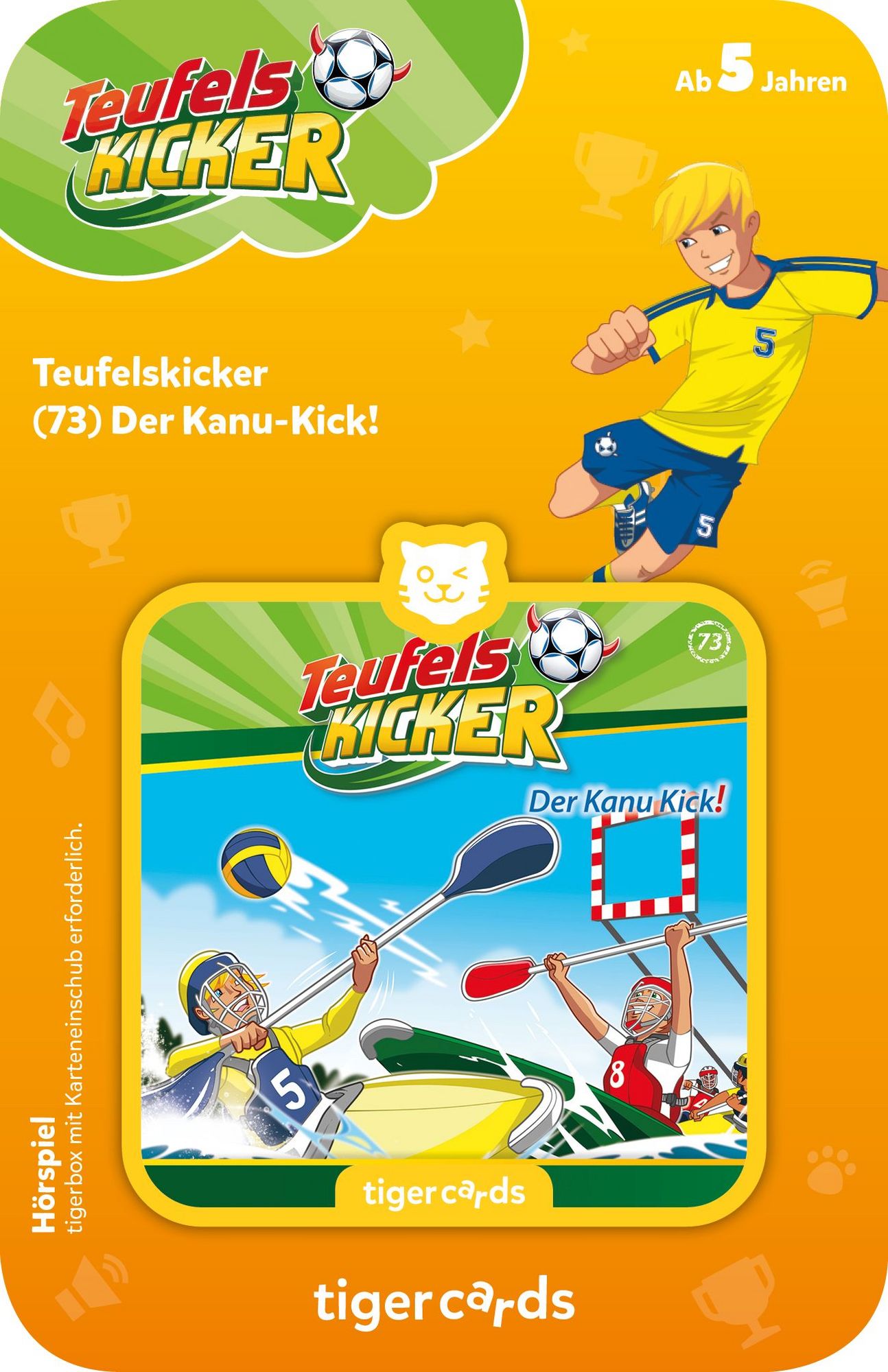 Teufelskicker Folge 73 Hörspiel-Karte Für Tigerbox – „Der Kanu Kick“ Fußballgeschichte Für Jungs, Ideal Als Geschenk Oder Ergänzung Zum Tigertones Abo