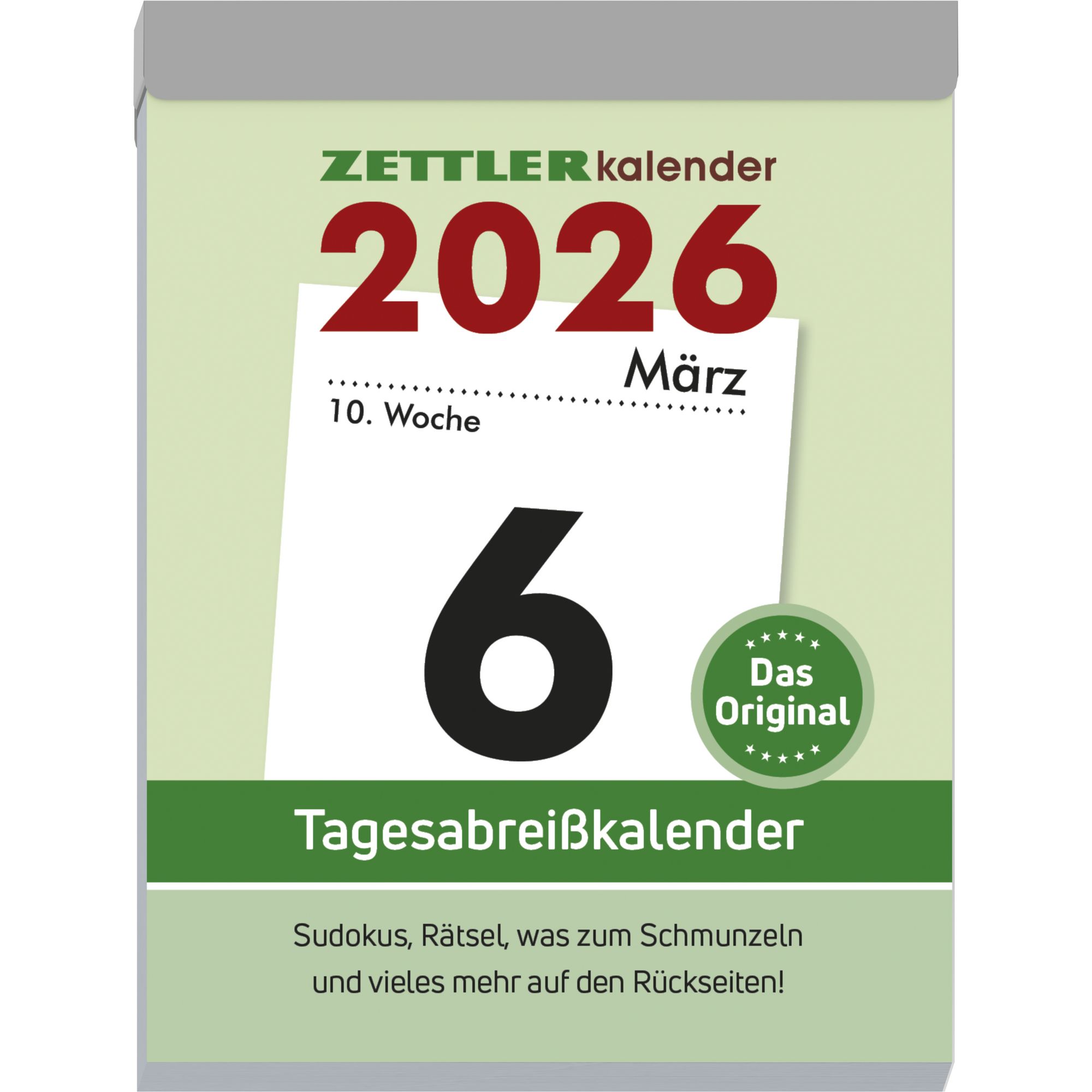 Tagesabreißkalender XL 2026 - 8,2x10,7 cm - 1 Tag auf 1
