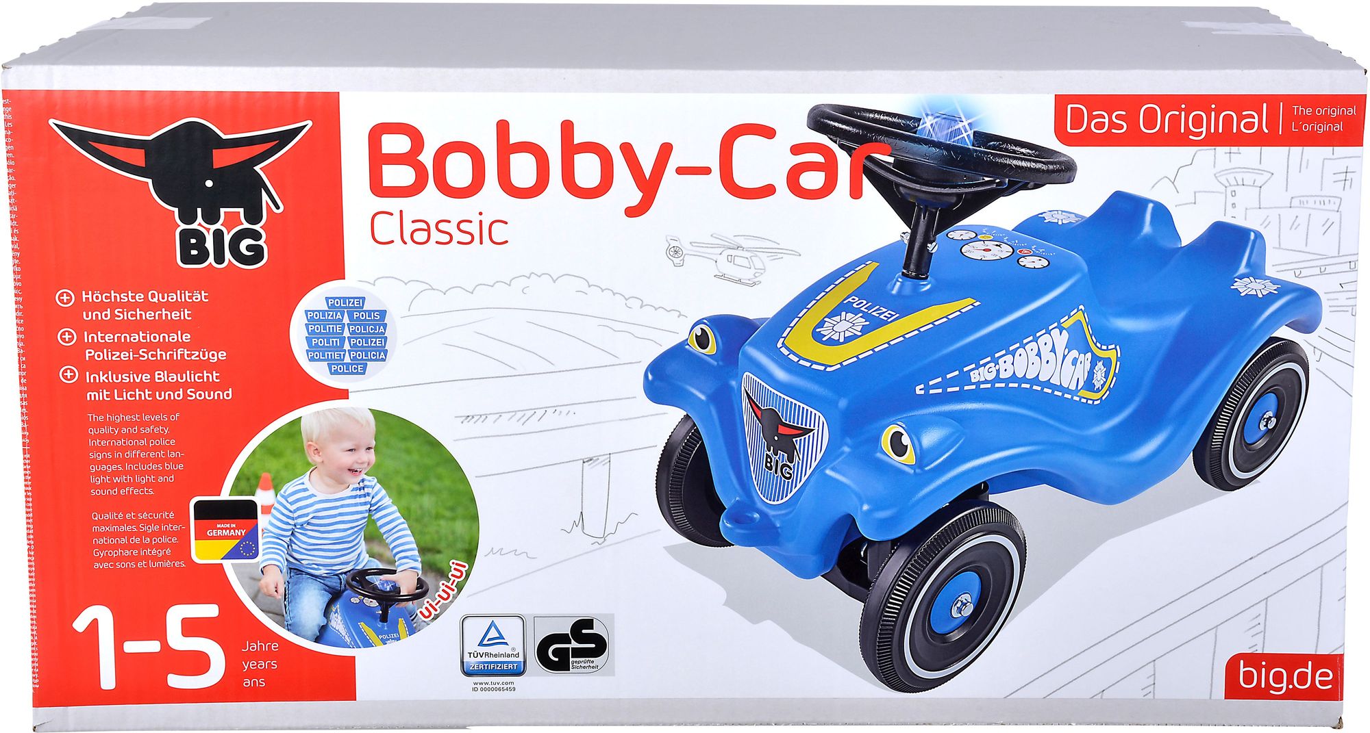 BIG Bobbycar Classic Bobbycar Classic Rot Bobby Cars & Rutschautos