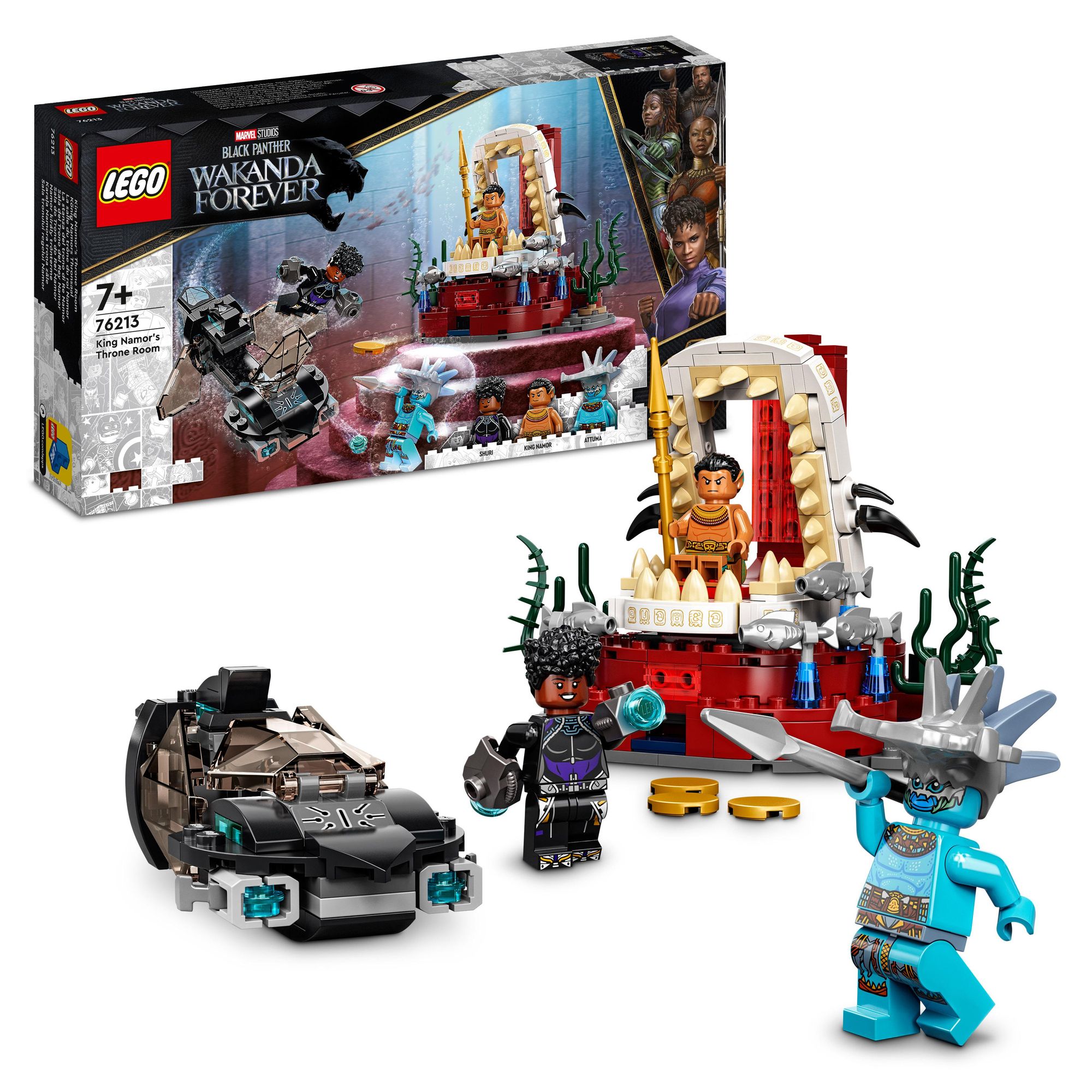 LEGO Marvel 76213 König Namors Thronsaal, Black Panther Spielzeug mit  U-Boot' kaufen - Spielwaren