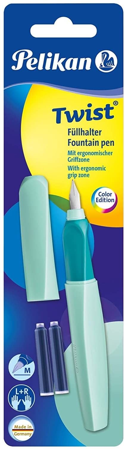 Pelikan Füllhalter mit Namensgravur - Füller - Twist Cold Alaska türkis P457 M