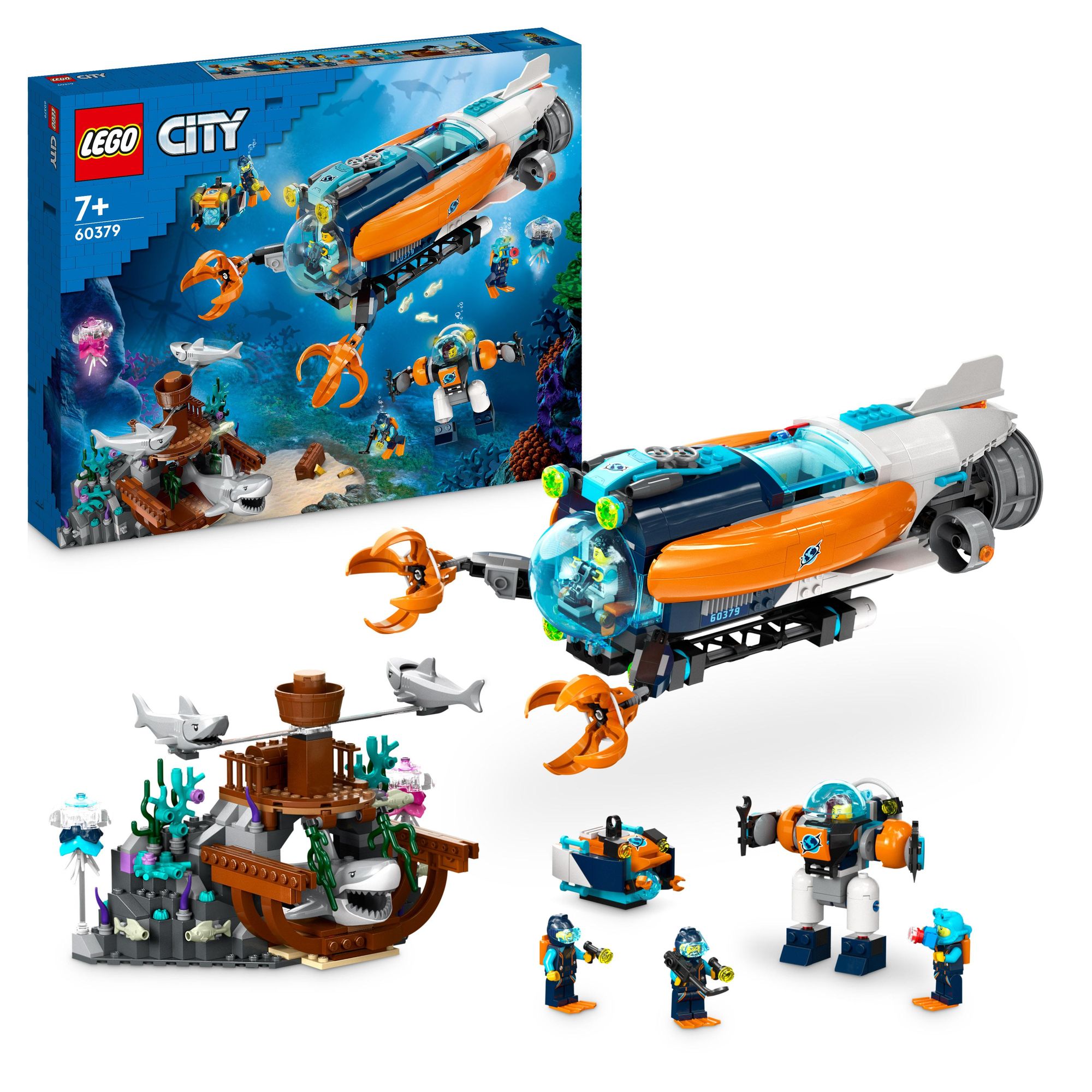 Set Spielwaren kaufen Spielzeug Drohne 60379 mit LEGO Forscher-U-Boot - Mech\' City und