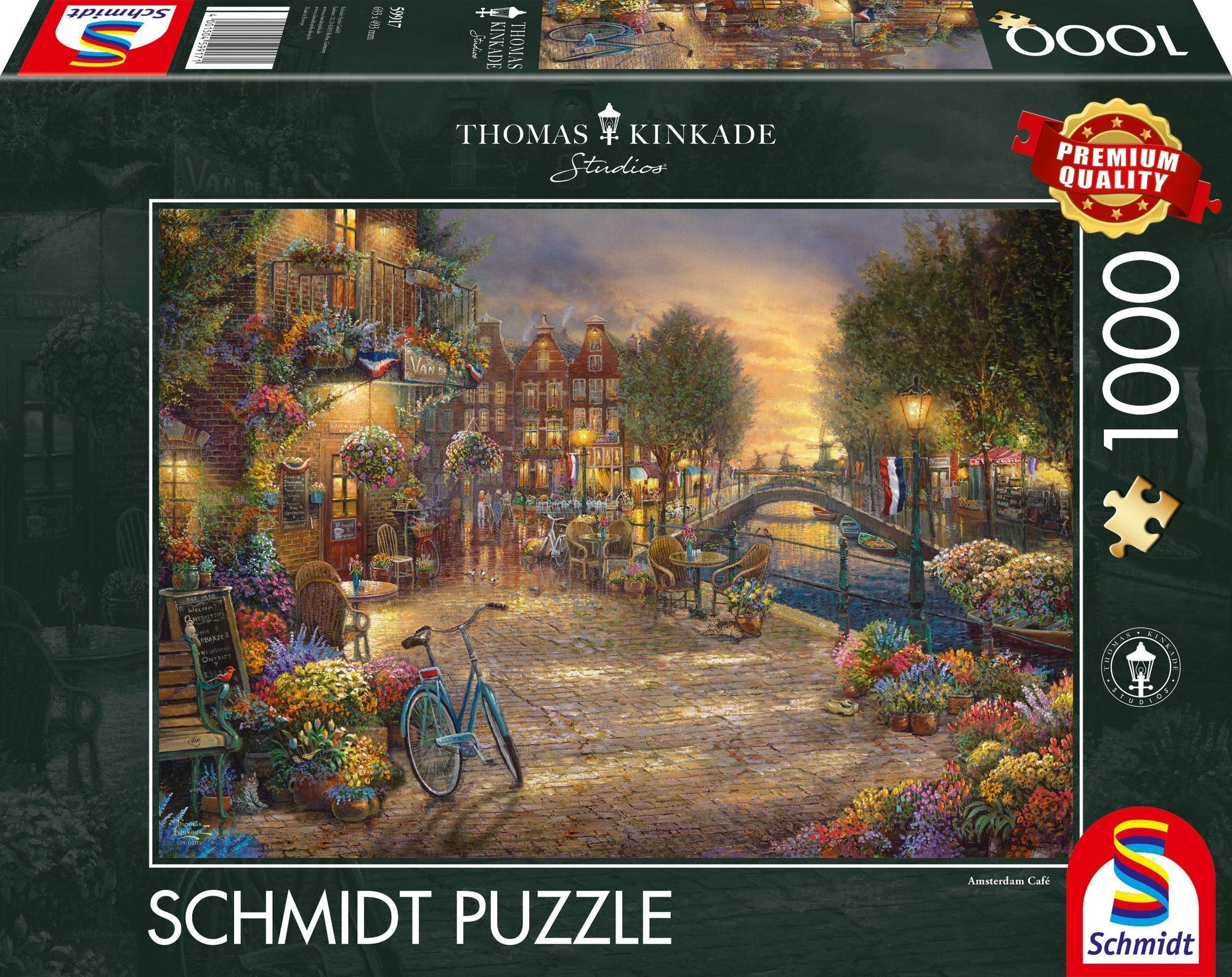 Schmidt Spiele 59492 Puzzle de Noël Édition limitée Thomas Kinkade Multicolore 1000 pièces 
