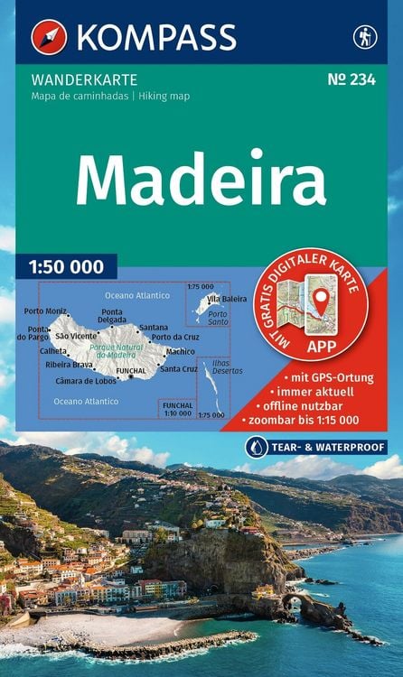 Produktbild: KOMPASS Wanderkarte 234 Madeira 1:50.000