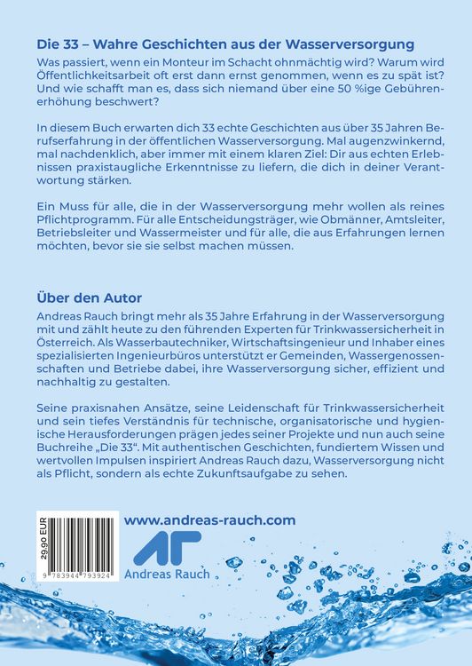 Produktbild: Die 33 Wahre Geschichten aus der Wasserversorgung