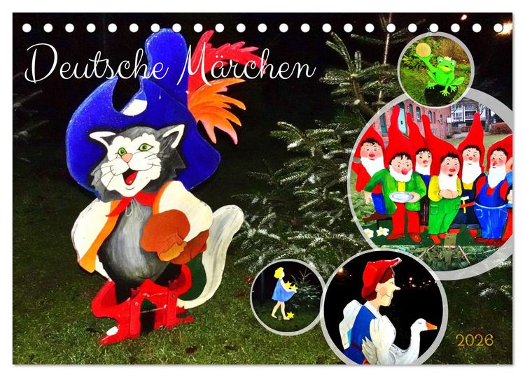 Produktbild: Deutsche M&auml;rchen (Tischkalender 2026 DIN A5 quer), CALVENDO Monatskalender