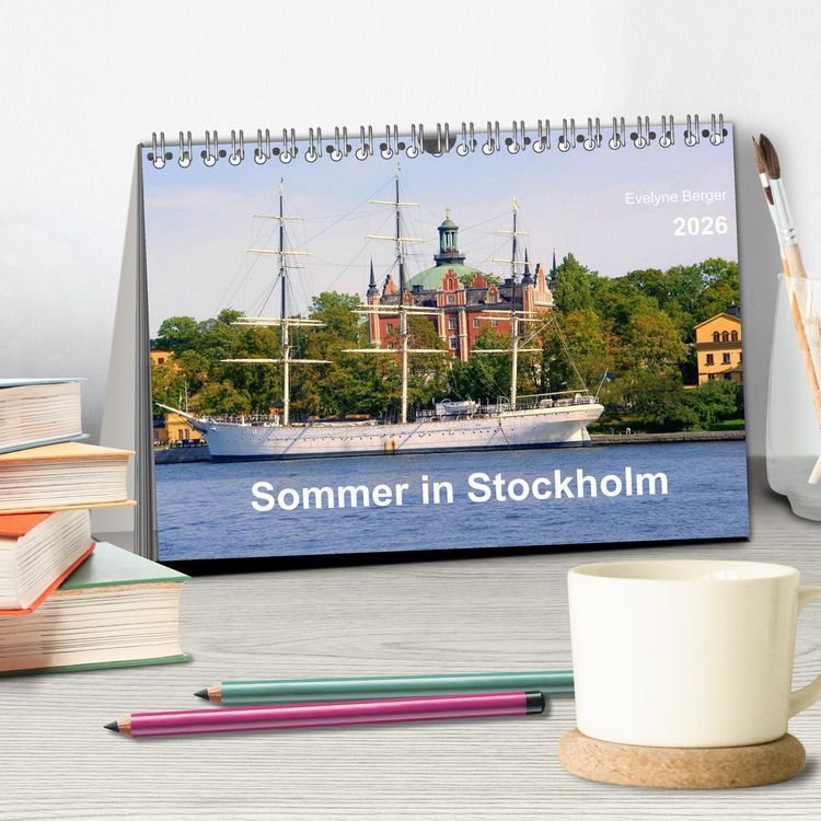 Produktbild: Sommer in Stockholm 2026 (Tischkalender 2026 DIN A5 quer), CALVENDO Monatskalender