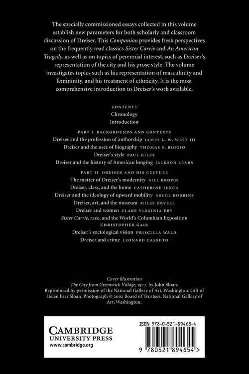 Produktbild: The Cambridge Companion to Theodore Dreiser