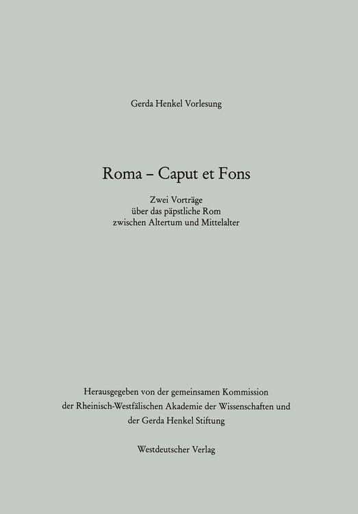 Produktbild: Roma &mdash; Caput et Fons