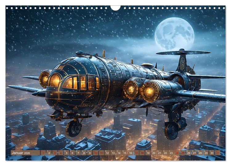 Produktbild: Steampunk Maschinenwelt (Wandkalender 2026 DIN A3 quer), CALVENDO Monatskalender