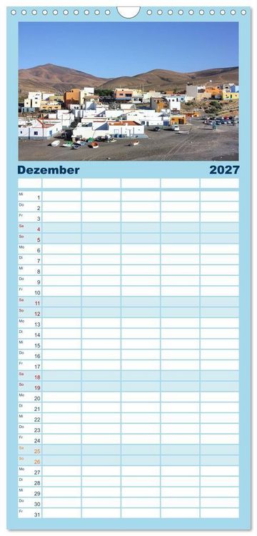 Produktbild: Familienplaner 2027 - Fuerteventura mit 5 Spalten (Wandkalender, 21 x 45 cm) CALVENDO