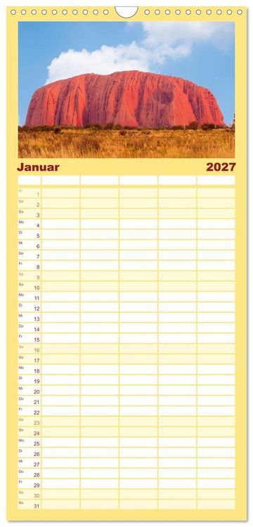 Produktbild: Familienplaner 2027 - Faszination Australien - eine Traumreise mit 5 Spalten (Wandkalender, 21 x 45 cm) CALVENDO