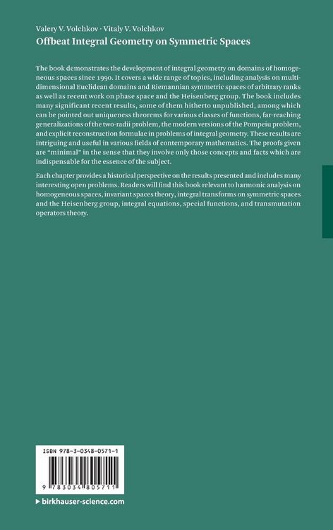 Produktbild: Offbeat Integral Geometry on Symmetric Spaces