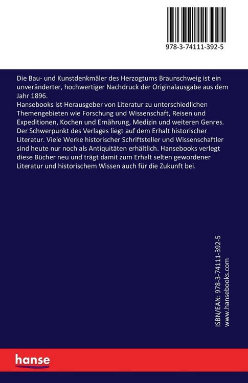 Produktbild: Die Bau- und Kunstdenkm&auml;ler des Herzogtums Braunschweig
