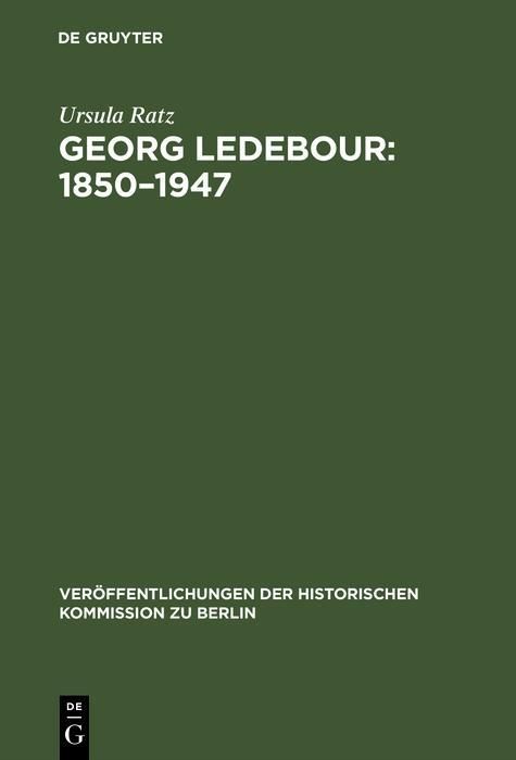 Produktbild: Georg Ledebour: 1850-1947