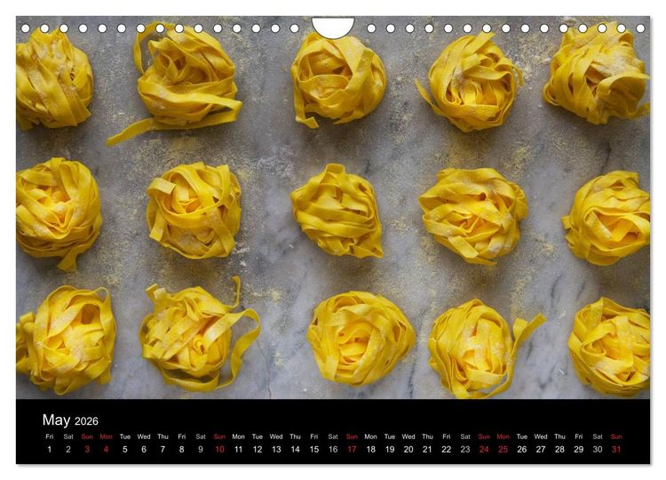 Produktbild: PASTA (Wall Calendar 2026 DIN A4 landscape), CALVENDO 12 Month Wall Calendar