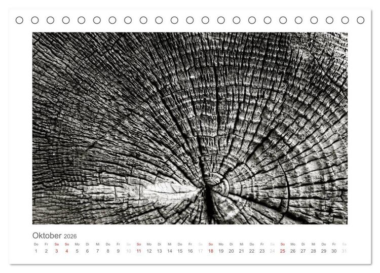 Produktbild: einfach schwarz-wei&szlig; (Tischkalender 2026 DIN A5 quer), CALVENDO Monatskalender
