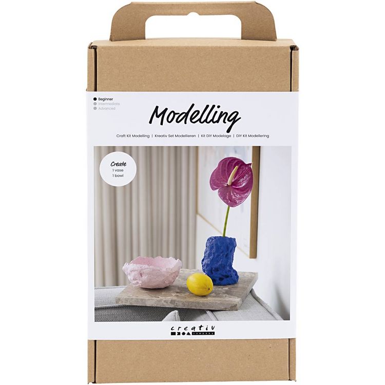 Produktbild: Creativ Company DIY Sets Modellieren Kreativ Set Modellieren, Vase und Schale, Kreativ Box