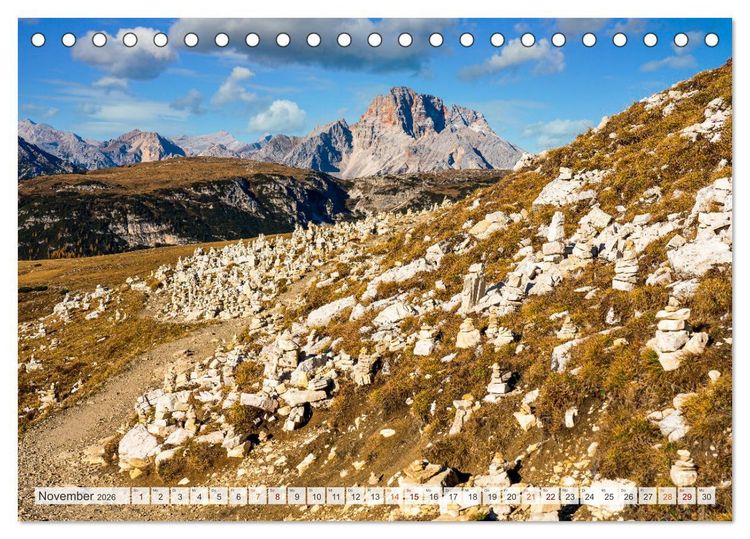 Produktbild: Bergwanderung Dolomiten rund um die Drei Zinnen (Tischkalender 2026 DIN A5 quer), CALVENDO Monatskalender