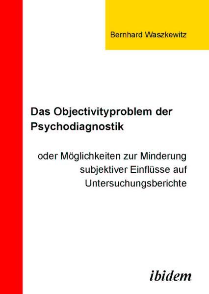 Produktbild: Das Objectivityproblem der Psychodiagnostik