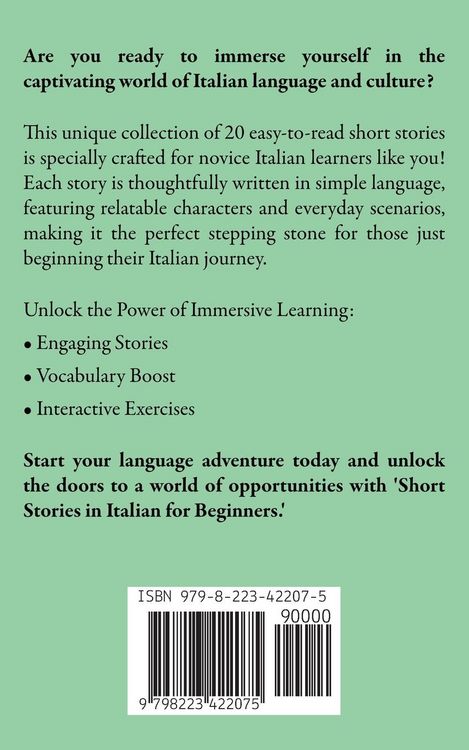 Produktbild: Short Stories in Italian for Beginners