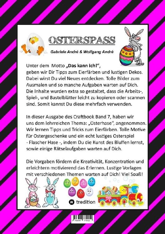 Produktbild: Craftbook - Lustiges Osterspiel - Tolle Ausmalmotive - R&auml;tselaufgaben - Tipps & Trick - Eierf&auml;rben - Deko