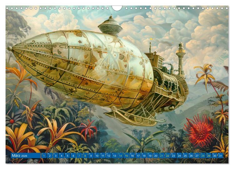 Produktbild: Steampunk Luftschiffe mit einer surrealen Note (Wandkalender 2026 DIN A3 quer), CALVENDO Monatskalender