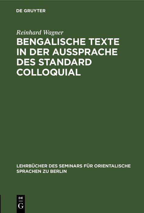 Produktbild: Bengalische Texte in der Aussprache des Standard Colloquial