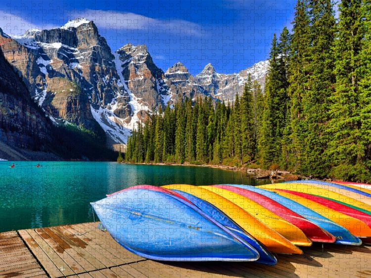 Produktbild: CALVENDO Puzzle Seine milchige, smaragdgr&uuml;ne F&auml;rbung hat ihre Ursache in feinen Gesteinspartikeln. | 2000 Teile Lege-Gr&ouml;&szlig;e 90x67cm Foto-Puzzle f&uuml;r gl&uuml;