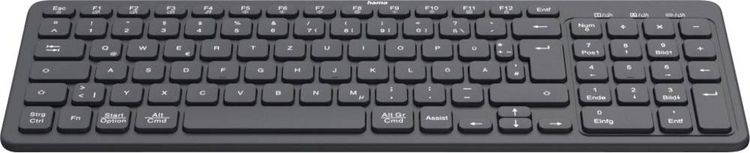 Produktbild: Hama WK-300 Bluetooth&reg; Tastatur Deutsch, QWERTZ Schwarz Multimediatasten