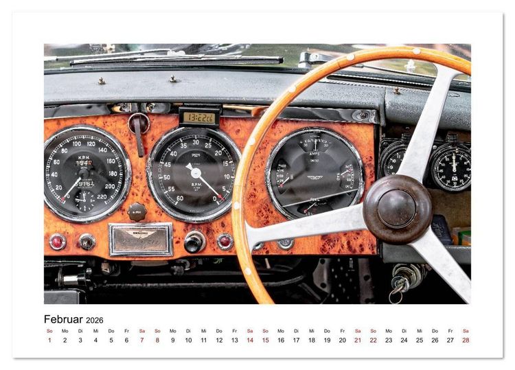 Produktbild: Oldtimer - Cockpits vergangener Zeiten (Tischkalender 2026 DIN A5 quer), CALVENDO Monatskalender