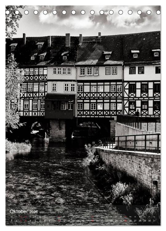 Produktbild: Ein Blick auf Erfurt (Tischkalender 2026 DIN A5 hoch), CALVENDO Monatskalender