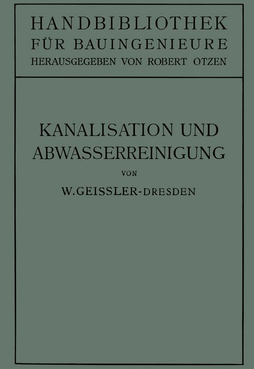Produktbild: Kanalisation und Abwasserreinigung