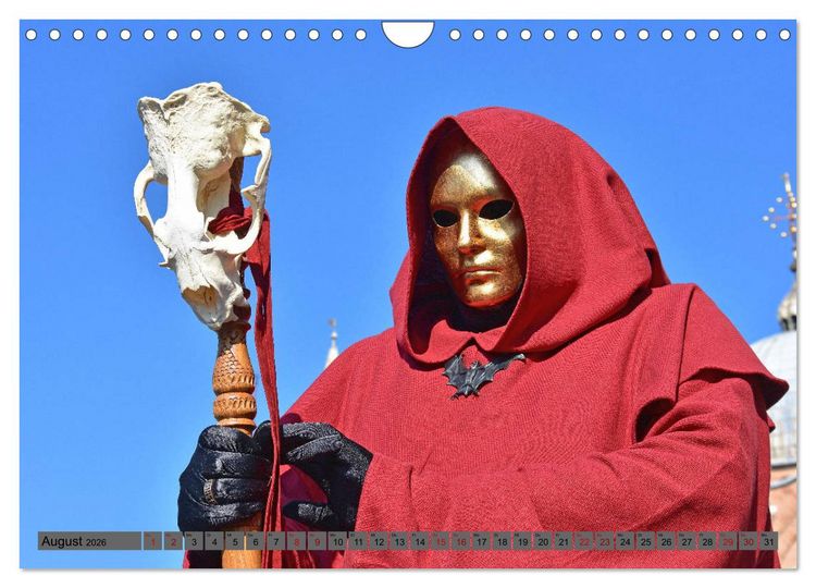 Produktbild: BUNT . PR&Auml;CHTIG . FARBENFROH . Das ist der Karneval in Venedig (Wandkalender 2026 DIN A4 quer), CALVENDO Monatskalender