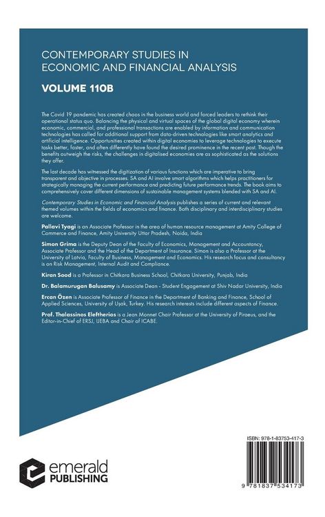 Produktbild: Smart Analytics, Artificial Intelligence and Sustainable Performance Management in a Global Digitalised Economy