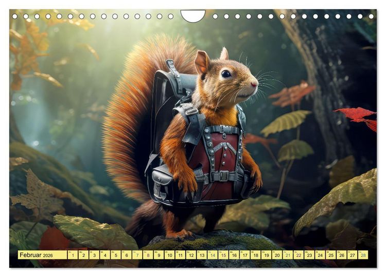 Produktbild: Eichh&ouml;rnchen im Erlebnishunger (Wandkalender 2026 DIN A4 quer), CALVENDO Monatskalender