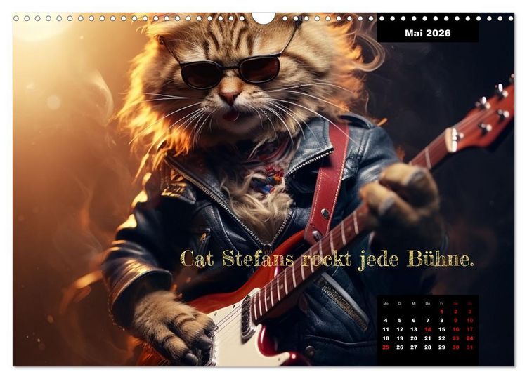 Produktbild: Katzen k&ouml;nnen alles, au&szlig;er traurig. (Wandkalender 2026 DIN A3 quer), CALVENDO Monatskalender