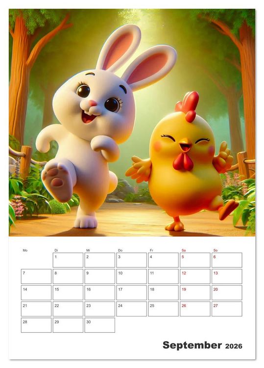 Produktbild: Kunterbunte Kindertr&auml;ume (Tischkalender 2026 DIN A5 hoch), CALVENDO Monatskalender