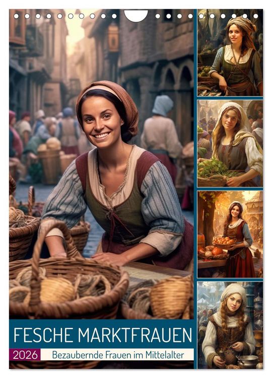 Produktbild: Fesche Marktfrauen (Wandkalender 2026 DIN A4 hoch), CALVENDO Monatskalender