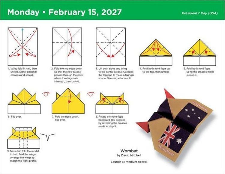 Produktbild: Paper Airplane Fold-a-Day &ndash; Papierflieger-Faltvorlage f&uuml;r jeden Tag 2027