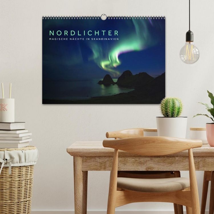 Produktbild: Nordlichter - Magische N&auml;chte in Skandinavien (Wandkalender 2026 DIN A3 quer), CALVENDO Monatskalender
