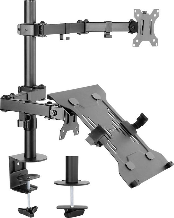 Produktbild: SpeaKa Professional SP-MM-302 Monitorhalterung 2 Display(s) 33,0 cm (13") - 81,3 cm (32") Schwarz Drehbar, H&ouml;henverstellbar, Neigbar, Schwenkbar