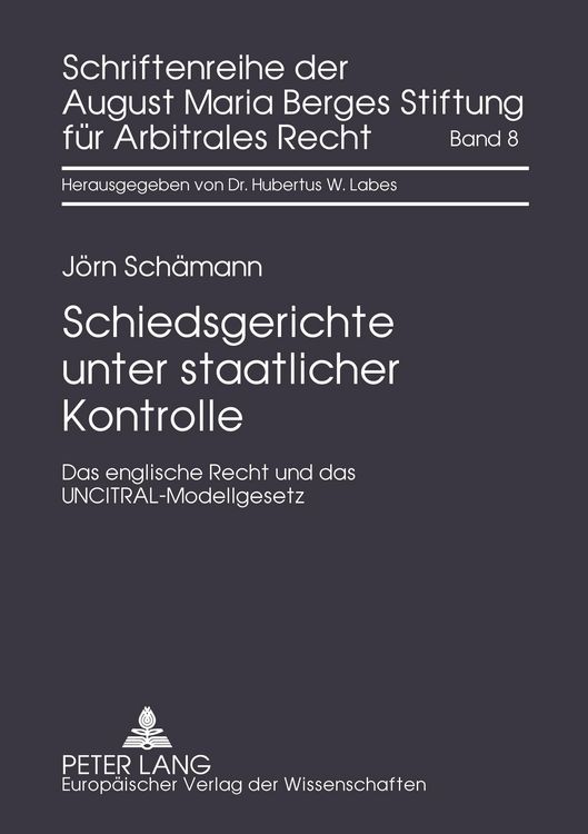 Produktbild: Schiedsgerichte unter staatlicher Kontrolle