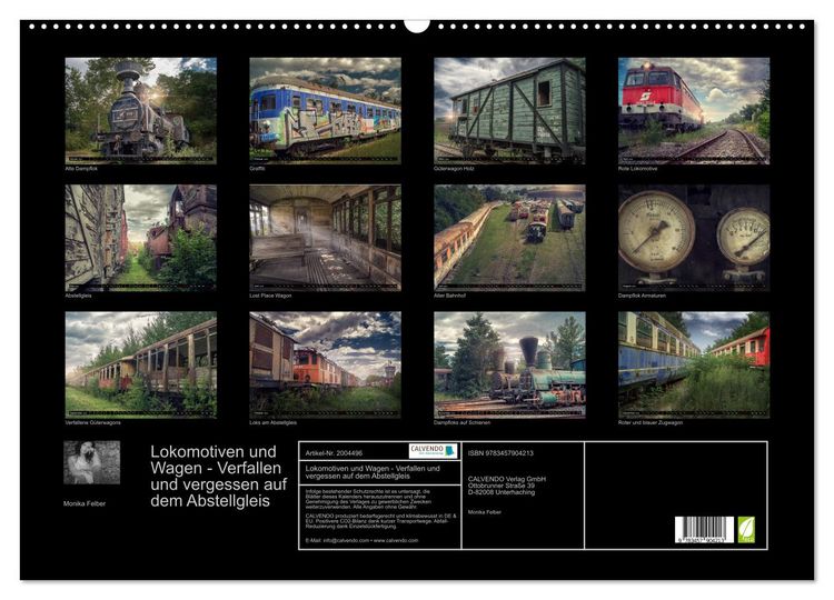 Produktbild: Lokomotiven und Wagen - Verfallen und vergessen auf dem Abstellgleis (Wandkalender 2026 DIN A2 quer), CALVENDO Monatskalender